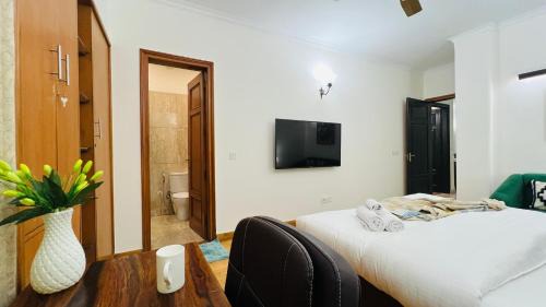 Vasant Vihar Apartamento | BluO Vasant Vihar PVR - Kitchen, Terrace, Lift