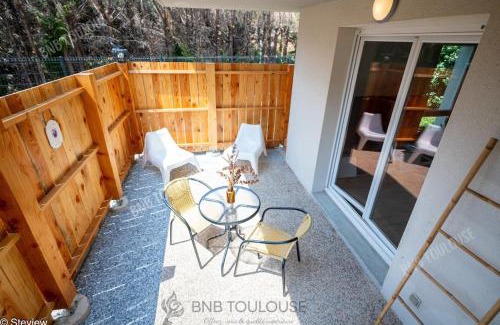 Castelnau-d'Estretefonds Apartamento | BNB TOULOUSE - Le Chic Castel'nid - Clim - Parking - Terrasse - WiFi
