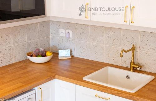 Castelnau-d'Estretefonds Apartamento | BNB TOULOUSE - Le Chic Castel'nid - Clim - Parking - Terrasse - WiFi