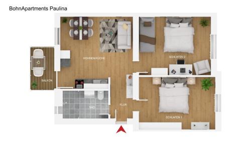 Andreasvorstadt Apartamento | BohnApartments XL Suite - 2 Schlafzimmer mit Balkon - Zentrum - Petersberg - Domplatz