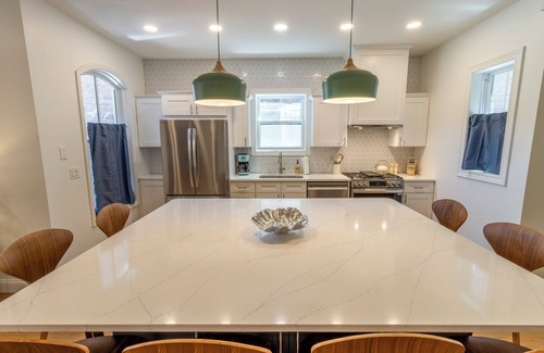 Michigan City Casa | Bold & Fun Getaway Steps from Train & Beach