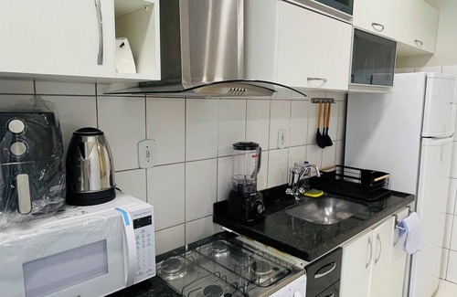 Santos Dumont Apartamento | Apartment with queen bed, smart TV, garage, air and Wi-Fi. Pets allowed