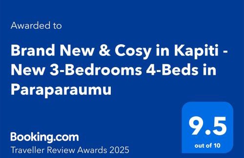 Paraparaumu Casa | Brand New & Cosy in Kapiti - New 3-Bedrooms 4-Beds in Paraparaumu