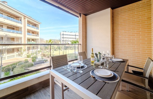 Platja de l'Arenal Apartamento | Brisas del Arenal Apartment Javea, Terraza, AC y Piscina