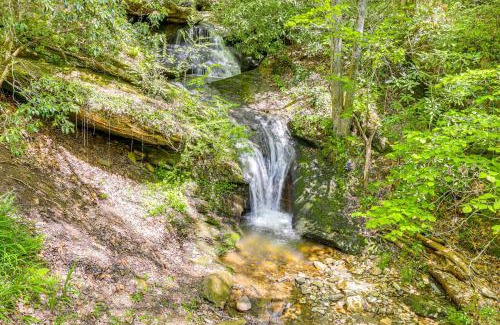 Bryson City Casa | Bryson City Cottage with Hot Tub and Waterfall Views!