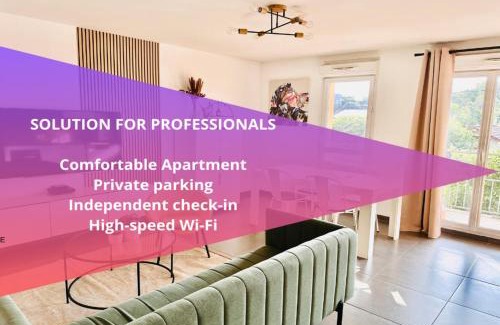 Les Mousseaux Apartamento | BtoBed - Location Professionnelle - Appartement 4 personnes Parking Gratuit - Proche Parc des Expositions et Aéroport CDG