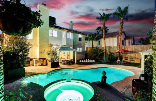 Green Valley North Casa | Buddha Play Modern with Pool & Spa Sauna Near Vegas strip