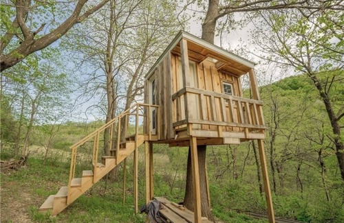 Alma Cabina | Buffalo County Log Cabin w Guesthouse and pool