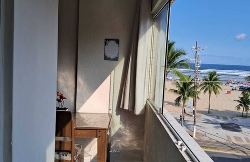Guilhermina Apartamento | PREMIO FRENTE PARA EL MAR EN LA PLAYA GRANDE-SP
