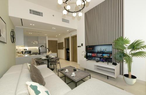 Business Bay Apartamento | Burj Khalifa Poolview 1BR Apartment for 4 people