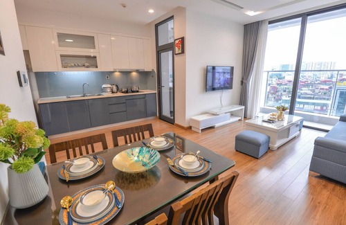 Ngoc Khanh Apartamento | căn hộ 2 phòng ngủ ấm áp tại vinhomes metropolis