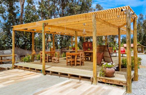 Tunquen Casa | Cabaña en Tunquén con parrilla, fogón, piscina y bosque