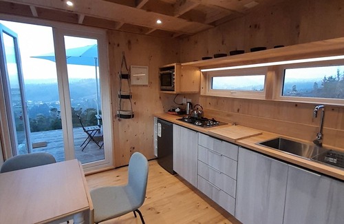 Navidad Cabina | Cabaña nordica con hermosa vista, 5 min de la playa!