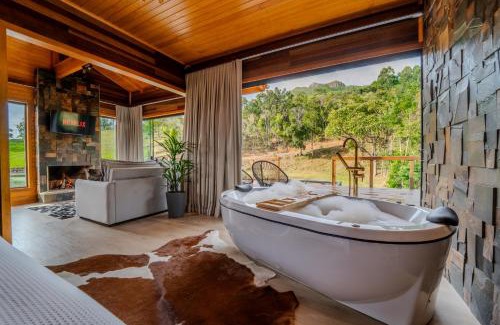 Bom Retiro Chalet De Esquí | Cabana na Serra - Hidro, Lareira e Privacidade