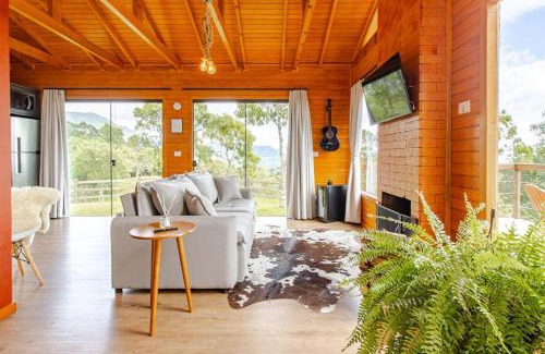 Bom Retiro Chalet De Esquí | Cabana Romântica na Serra com Hidro, Lareira, Lagos e Trilhas