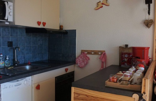 Orcieres-Merlette Apartamento | Cabin studio in Orcières Merlette - sleeps 4, pets allowed, bed linen included in winter