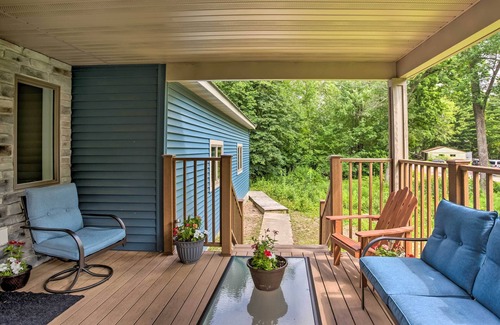 Balsam Lake Cabaña | Cabin w/ Dock & Porch Across From Balsam Lake