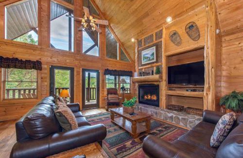 Wears Valley Casa | Cabin with Hot Tub Theater & Views - Sleeps 22