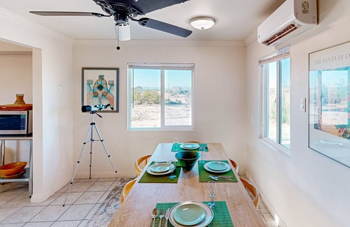 Twentynine Palms Casa | Cacti Sanctuary with private hot tub & firepit near Joshua Tree