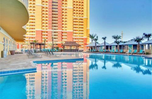 Panama City Beach Casa | Calypso 3 New Relax Unwind Luxury PCB next to Pier Park 3 Bed 2 Bath Pool Hot Tub Tikki bar
