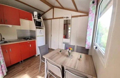 Saint-Didier-sous-Aubenas Chalet De Esquí | Camping Le Verger de Jastres*** - Chalet Morea 3 rooms 5 people air-conditioned