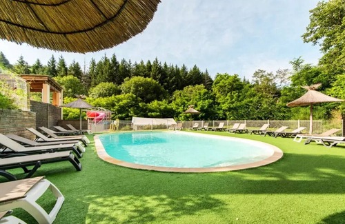 Saint-Vincent-de-Durfort Casa | Camping Heart of Ardeche *** - Casa móvil 3 habitaciones 3 adultos y 1 bebé