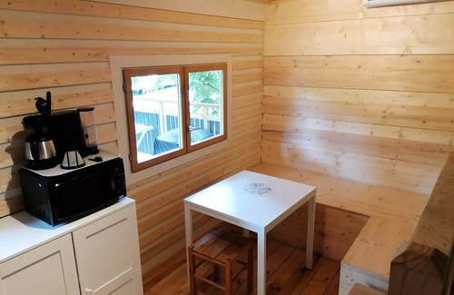 Saint-Vincent-de-Durfort Casa | Camping maeva Escapades Coeur d'Ardèche **** - 3-Room Comfort Chalet for 5 People with Air Conditioning + TV