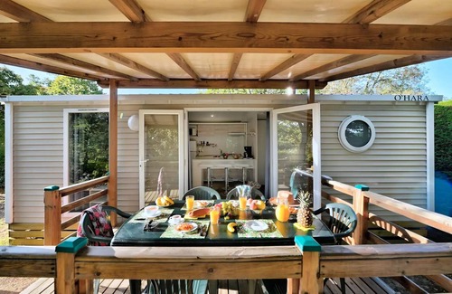 Anneyron Casa | Camping Flower la Châtaigneraie**** - Premium 3-room mobile home for 4/6 people