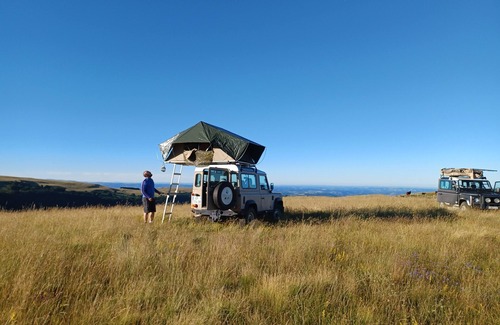 Goulles Cabina | camping in rooftent Landrover Defender