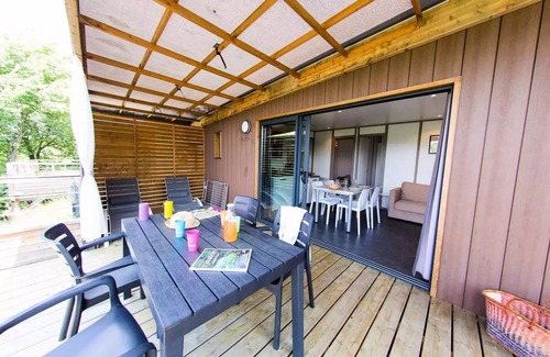 Ruoms Chalet De Esquí | Camping la Chapouliere **** - chalet de madera 3 piezas 4 personas