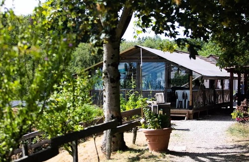 Saint-Leger-de-Fougeret Chalet De Esquí | Camping LA FOUGERAIE * - Panoramic Pond Chalet - 2 bedrooms 5 people