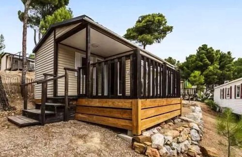 Salses-le-Chateau Casa | Camping Le Bois De Pins ** - Mobilhome para 6 personas