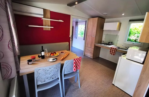 Chauzon Casa | Camping Le Coin Charmant *** - Mobile home Grand Espace PMR - 34m² - 2 bedrooms - air conditioning 4 people