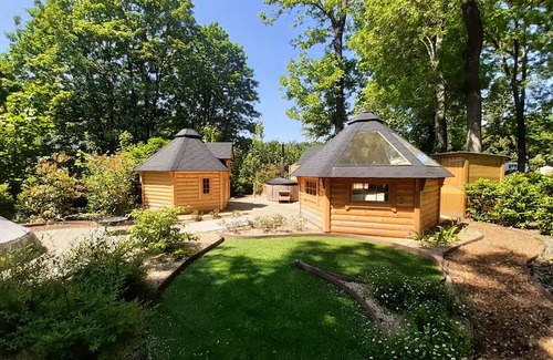 Saint-Leu-dEsserent Casa | Camping Le Pré des Moines*** - Wooden Star Bubble 1 Piece 2 People
