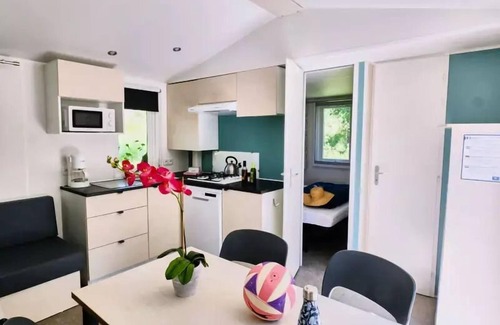 Messery Casa | Camping maeva Escapades Relais du Léman *** - Premium Mobile Home 4 Rooms 6 People Air Conditioned + TV