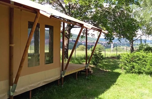 Oberbronn Casa | Camping Seasonova Les Vosges du Nord *** - WOOD LODGE - with sanitary facilities for 4 people