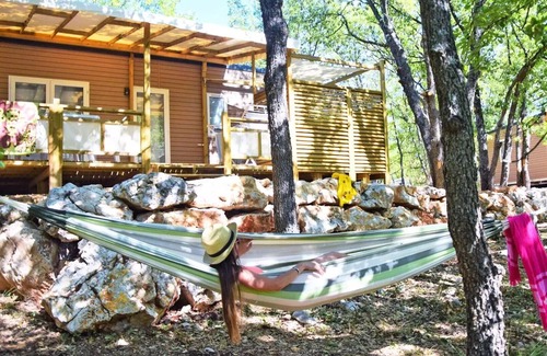 Bauduen Casa | Camping Tikayan Rives du Lac de Sainte Croix*** - Mobile home Arizona with Jacuzzi 4 rooms 6 people Air-conditioned