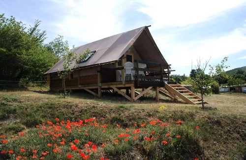 Esparron-de-Verdon Chalet De Esquí | Camping Flower la Beaume**** - Comfort Chalet 3 Rooms 5 People PMR