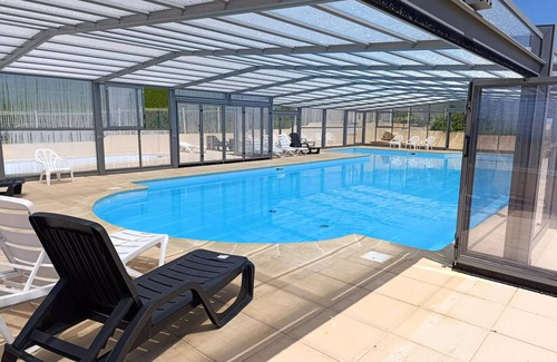 Plomodiern Casa | Campsite Ker Vella - Mobile Home 3 rooms 4/5 people semi-covered terrace