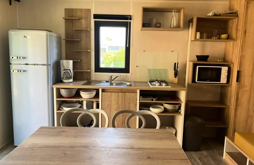 Quettehou Casa | Campsite Le Rivage **** - Mobil home Cabane with bathroom - 2 bedrooms - 4 people
