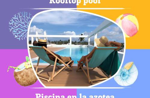 Bavaro Hotel | Caribbean WAVE DREAM BEACH Studios HOTEL with WiFi ROOFTOP POOL & SPA