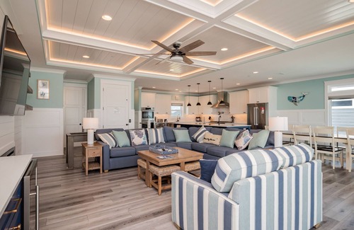 Yaupon Beach Casa | Carolina Dreamin': Oceanfront w/Private Pool, Hot Tub, Elevator!