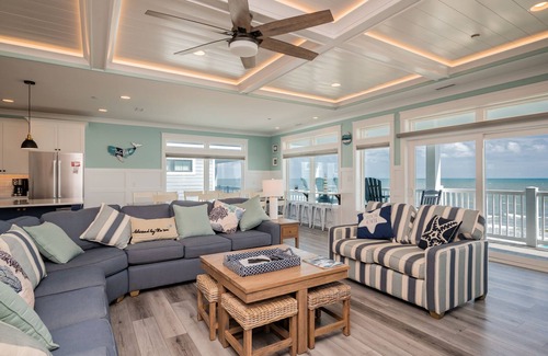 Yaupon Beach Casa | Carolina Dreamin': Oceanfront w/Private Pool, Hot Tub, Elevator!