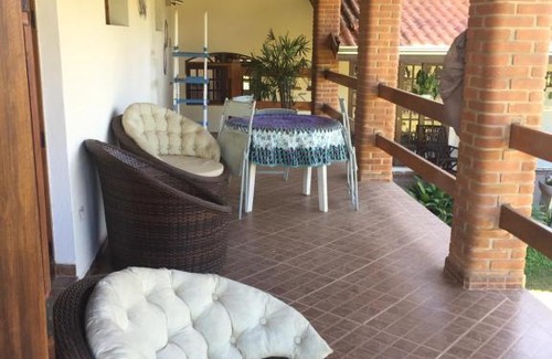 Quadra Casa | Casa aluguel temporada com piscina, 3 dormitórios e mezanino com sofá cama