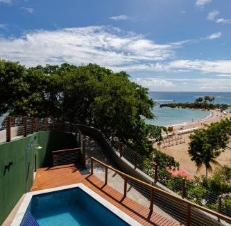Morro de Sao Paulo Casa | Casa com piscina, deck e vista para o mar