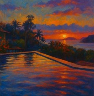 Praia do Cabelo Grande Casa | Casa com piscina de borda infinita e hidromassagem com vista