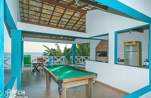 Praia de Borrifos Casa | Casa costeira com vista e área gourmet no Borrifos
