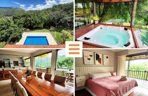 Itaipava Casa | Casa Feliz: serviço, hidro aquecida, piscina