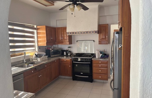Manzanillo Casa | Casa Lang 4 BR/Bath pool on flat calm beach steps to restaurants in secure area.