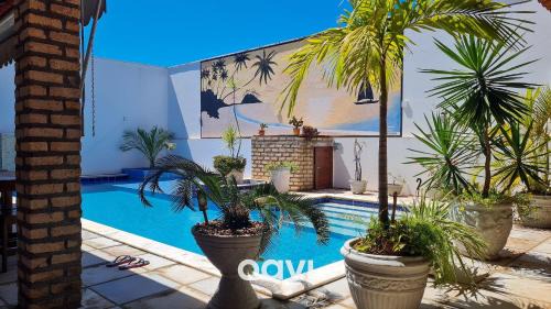 Touros Casa | Casa Tropical Com Piscina por Quarto à Vista